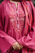 Zellbury | Unstitched 3 Piece Khaddar | Embroidered Shirt Shalwar Dupatta - 0328 - House Of Hania