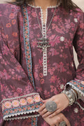 Zellbury | Unstitched 3 Piece Khaddar | Embroidered Shirt Shalwar Dupatta - 0402 - House Of Hania