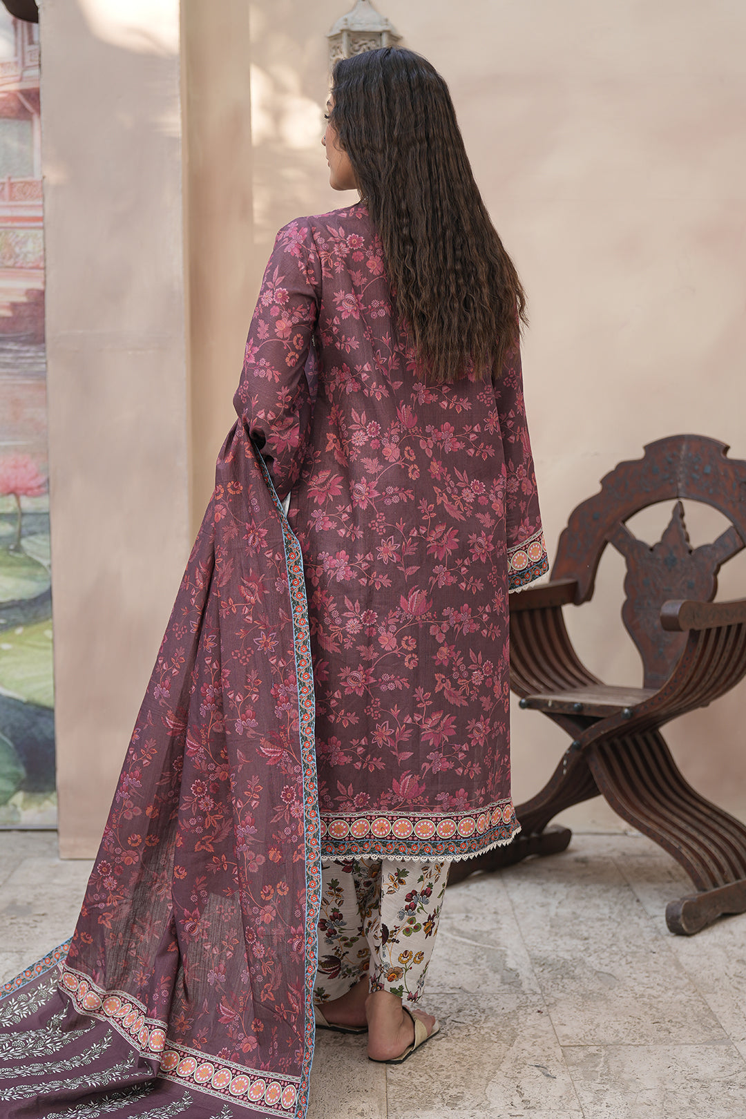 Zellbury | Unstitched 3 Piece Khaddar | Embroidered Shirt Shalwar Dupatta - 0402 - House Of Hania