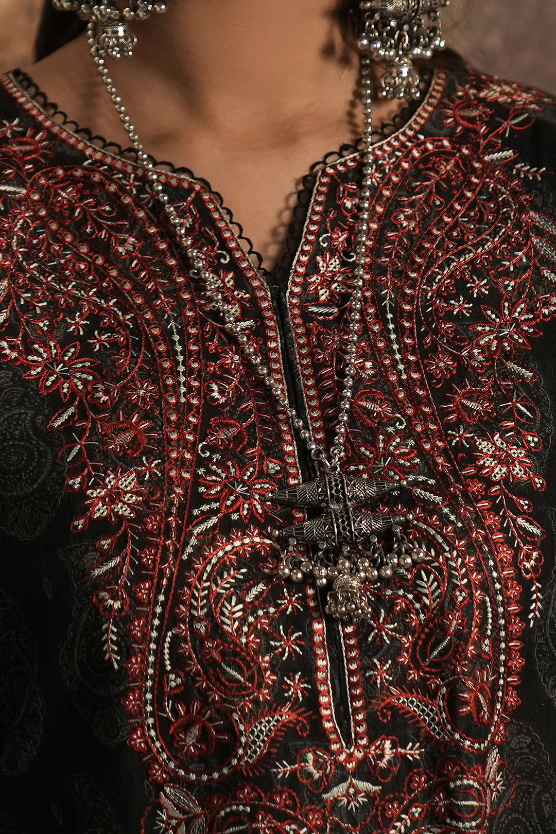 Zellbury | Unstitched 3 Piece Khaddar | Embroidered Shirt Shalwar Dupatta - 0480 - House Of Hania