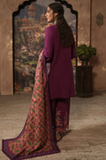 Zellbury | Unstitched 3 Piece Khaddar | Embroidered Shirt Shalwar Dupatta - 0487 - House Of Hania