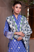 Zellbury | Unstitched 3 Piece Khaddar | Embroidered Shirt Shalwar Dupatta - 0589 - House Of Hania