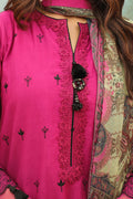 Zellbury | Unstitched 3 Piece Khaddar | Embroidered Shirt Shalwar Dupatta - 0772 - House Of Hania