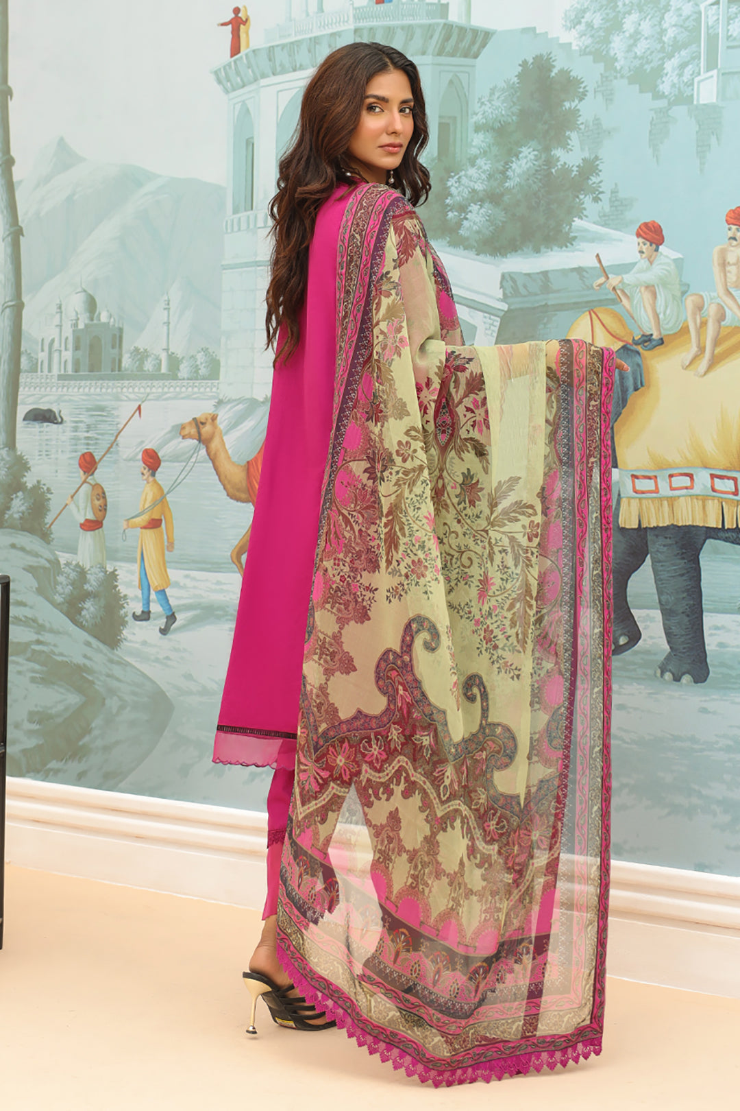 Zellbury | Unstitched 3 Piece Khaddar | Embroidered Shirt Shalwar Dupatta - 0772 - House Of Hania