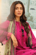 Zellbury | Unstitched 3 Piece Khaddar | Embroidered Shirt Shalwar Dupatta - 0772 - House Of Hania