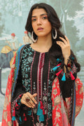 Zellbury | Unstitched 3 Piece Khaddar | Embroidered Shirt Shalwar Dupatta - 0776 - House Of Hania