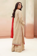 Zellbury | Unstitched 3 Piece Khaddar | Embroidered Shirt Shalwar Dupatta - 0847 - House Of Hania
