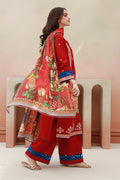 Zellbury | Unstitched 3 Piece Khaddar | Embroidered Shirt Shalwar Dupatta - 0848 - House Of Hania