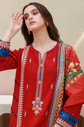 Zellbury | Unstitched 3 Piece Khaddar | Embroidered Shirt Shalwar Dupatta - 0848 - House Of Hania
