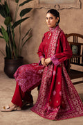Zellbury | Unstitched 3 Piece Khaddar | Embroidered Shirt Shalwar Shawl - 0231 - House Of Hania