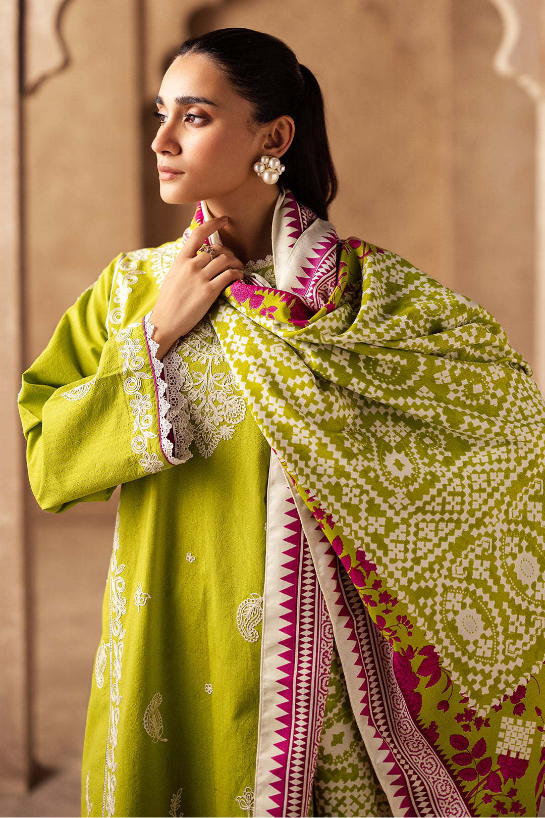 Zellbury | Unstitched 3 Piece Khaddar | Embroidered Shirt Shalwar Shawl - 0316 - House Of Hania