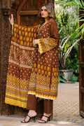 Zellbury | Unstitched 3 Piece Khaddar | Shirt Shalwar Dupatta - 0182 - House Of Hania
