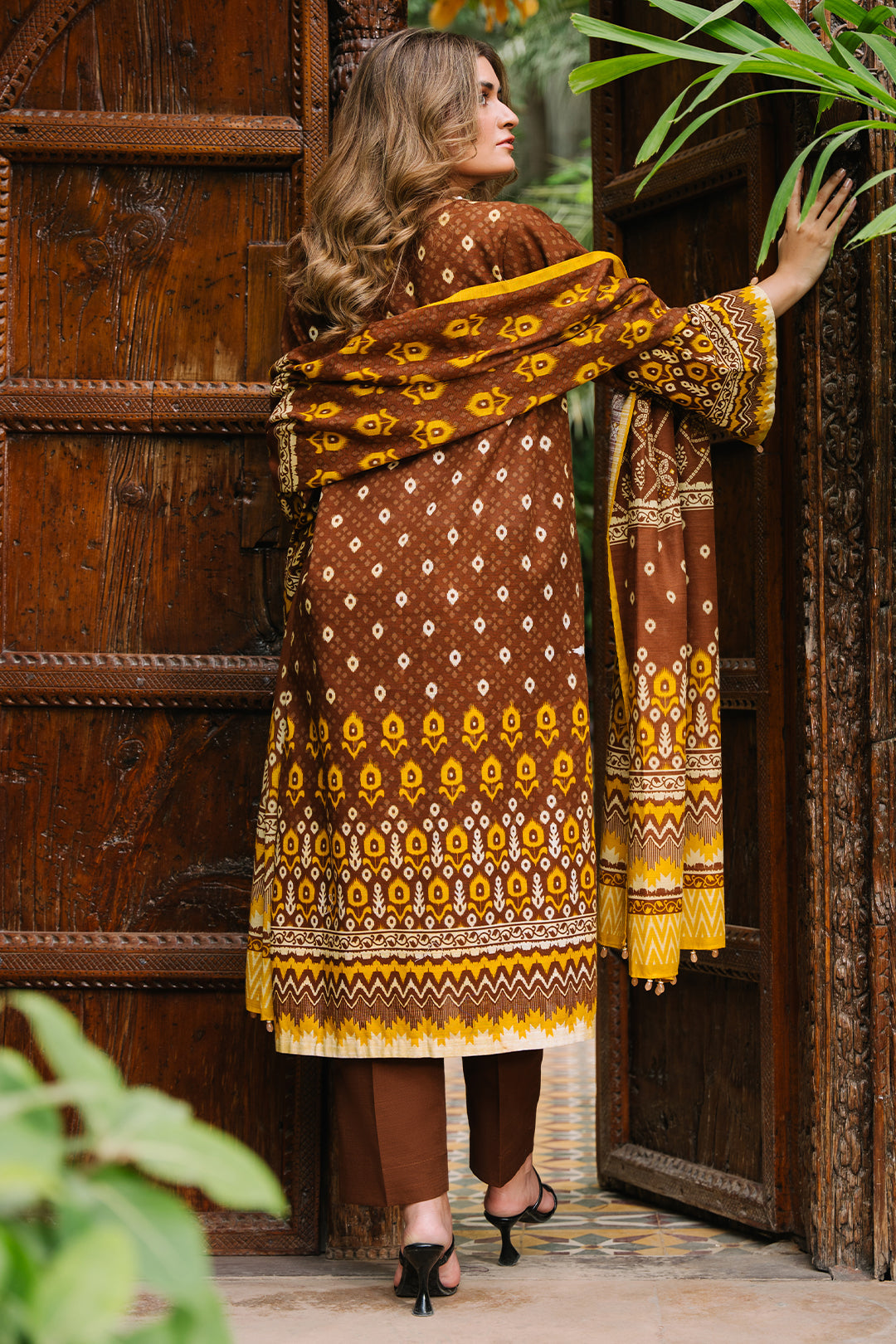 Zellbury | Unstitched 3 Piece Khaddar | Shirt Shalwar Dupatta - 0182 - House Of Hania