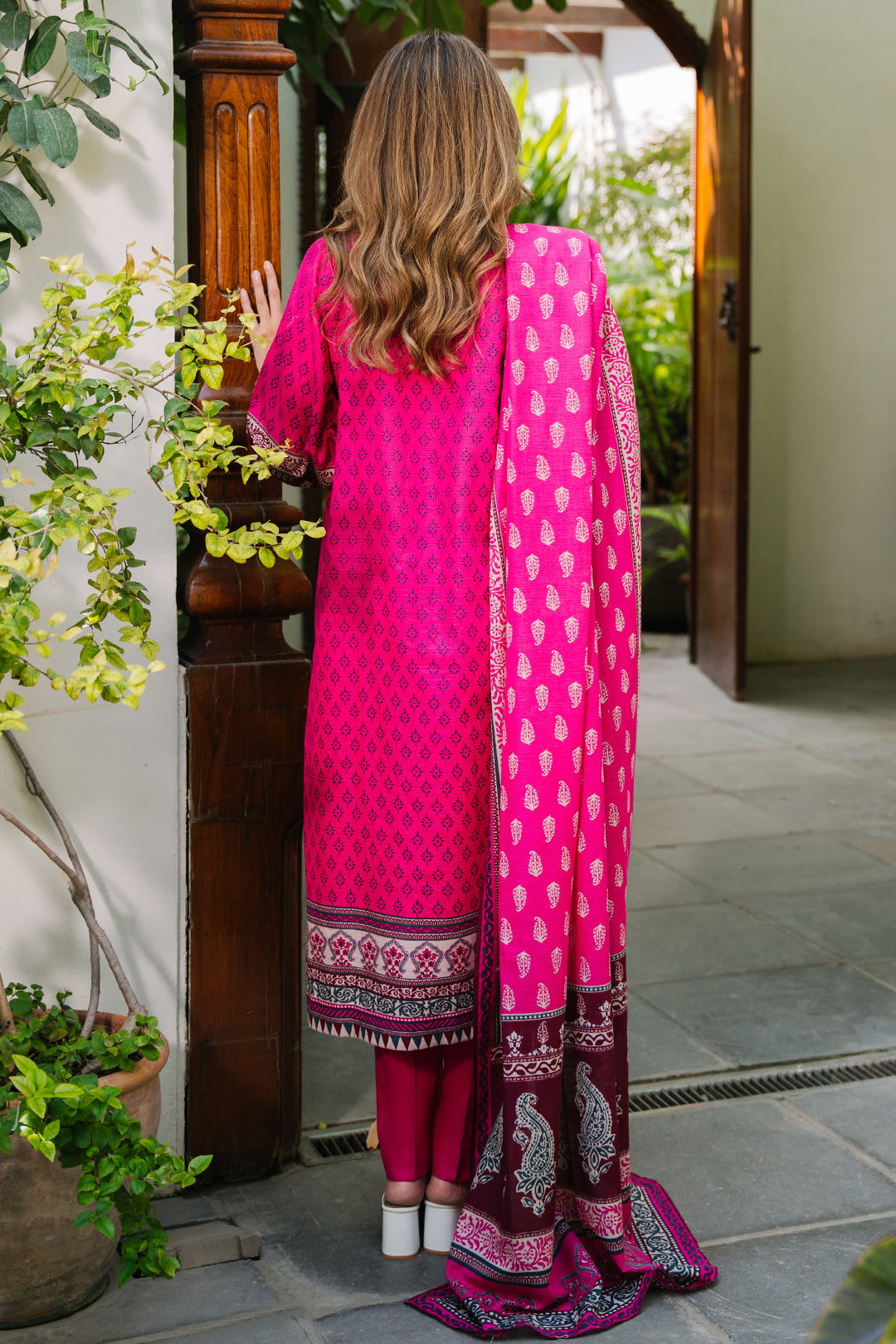 Zellbury | Unstitched 3 Piece Khaddar | Shirt Shalwar Dupatta - 0184 - House Of Hania