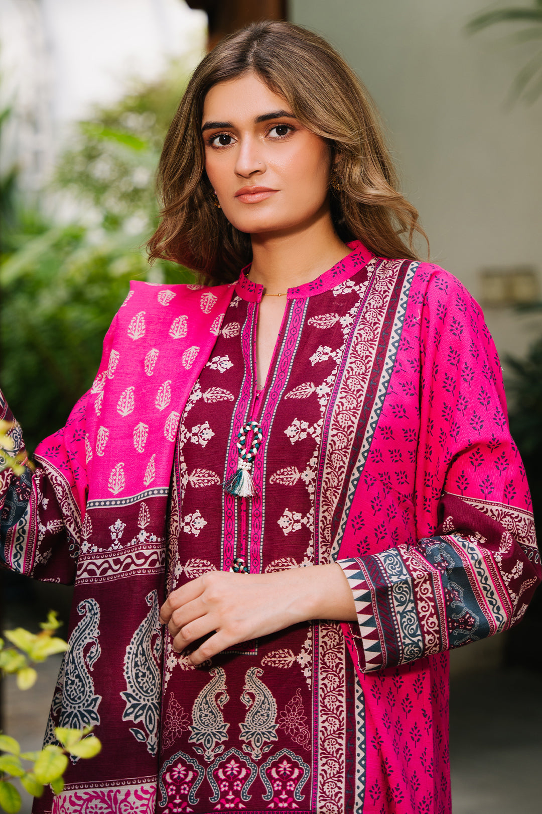 Zellbury | Unstitched 3 Piece Khaddar | Shirt Shalwar Dupatta - 0184 - House Of Hania