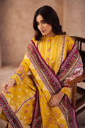 Zellbury | Unstitched 3 Piece Khaddar | Shirt Shalwar Dupatta - 0186 - House Of Hania