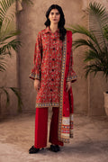 Zellbury | Unstitched 3 Piece Khaddar | Shirt Shalwar Dupatta - 0189 - House Of Hania