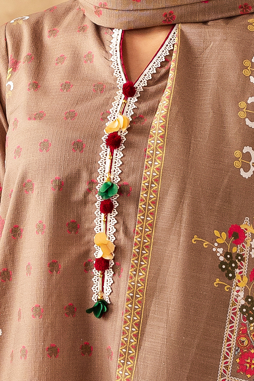 Zellbury | Unstitched 3 Piece Khaddar | Shirt Shalwar Dupatta - 0190 - House Of Hania