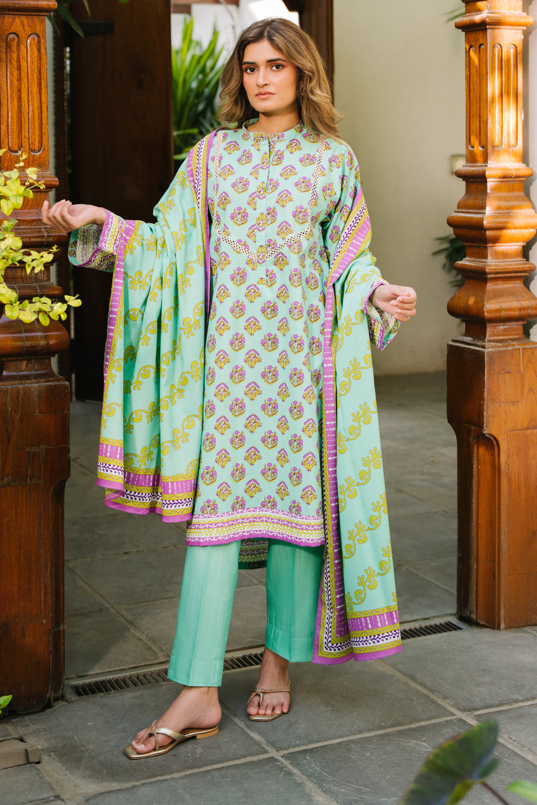 Zellbury | Unstitched 3 Piece Khaddar | Shirt Shalwar Dupatta - 0192 - House Of Hania