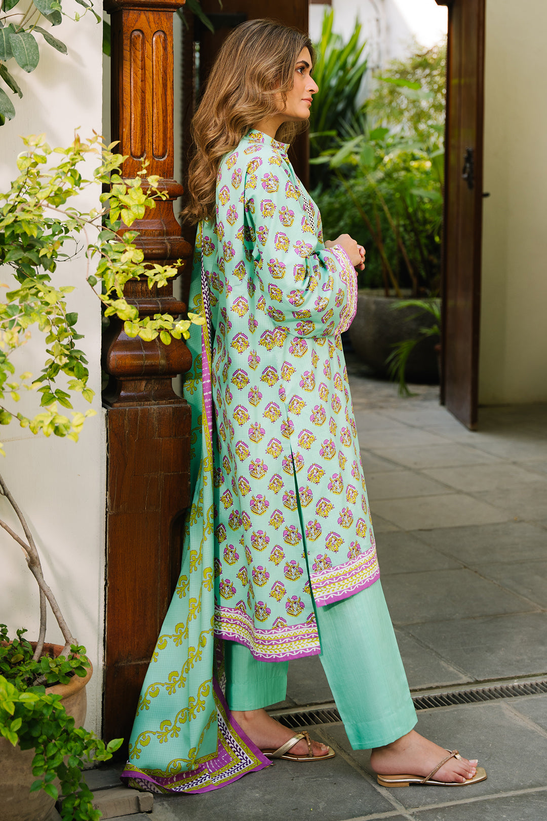 Zellbury | Unstitched 3 Piece Khaddar | Shirt Shalwar Dupatta - 0192 - House Of Hania
