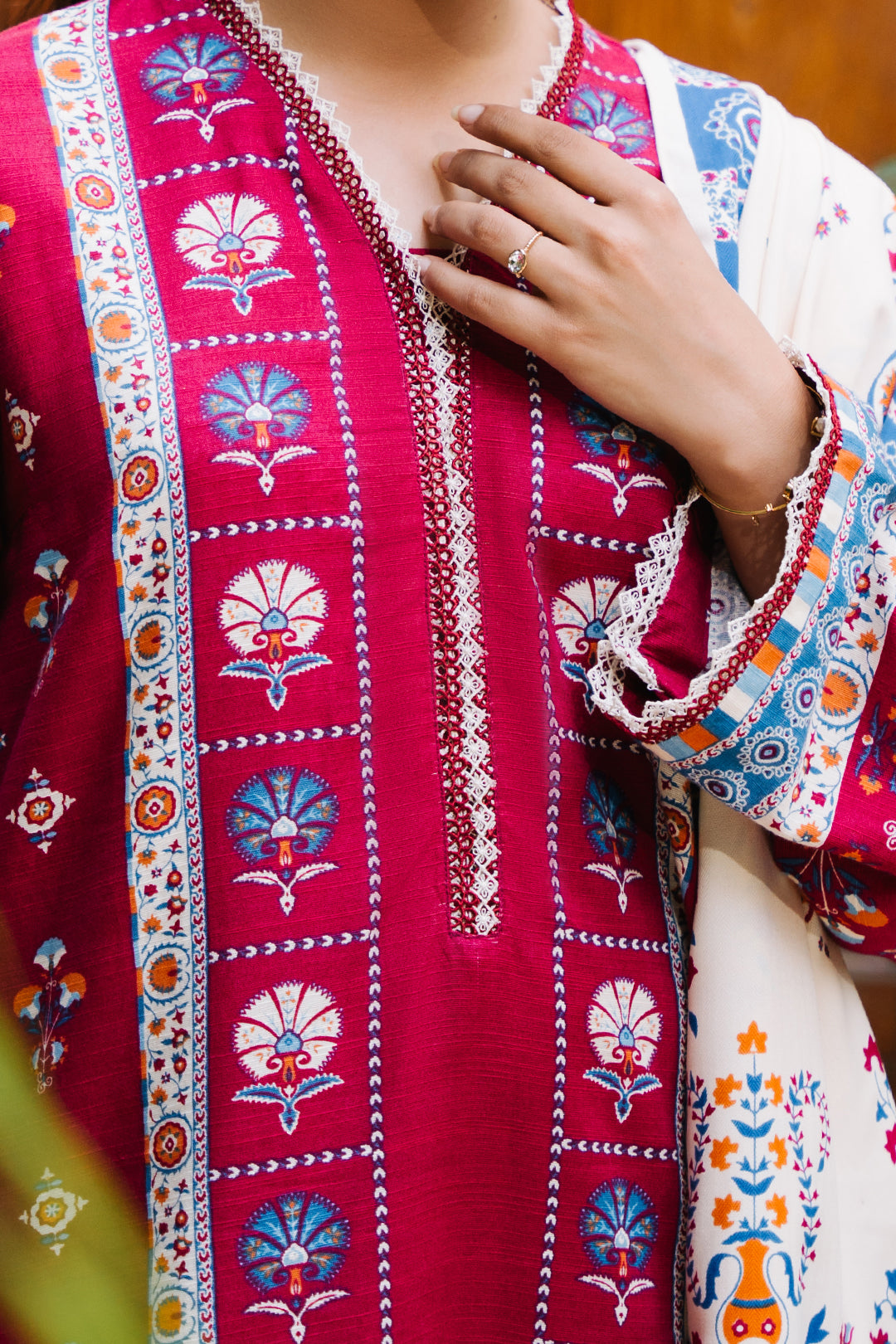 Zellbury | Unstitched 3 Piece Khaddar | Shirt Shalwar Dupatta - 0197 - House Of Hania