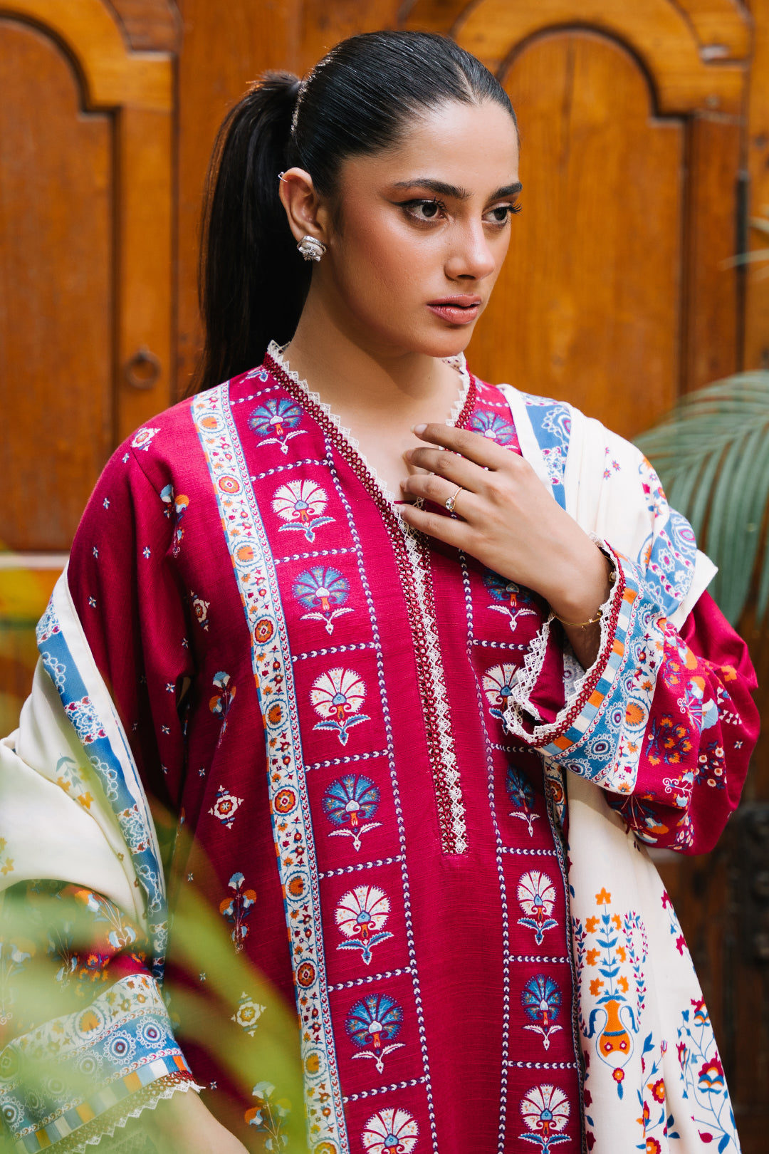 Zellbury | Unstitched 3 Piece Khaddar | Shirt Shalwar Dupatta - 0197 - House Of Hania