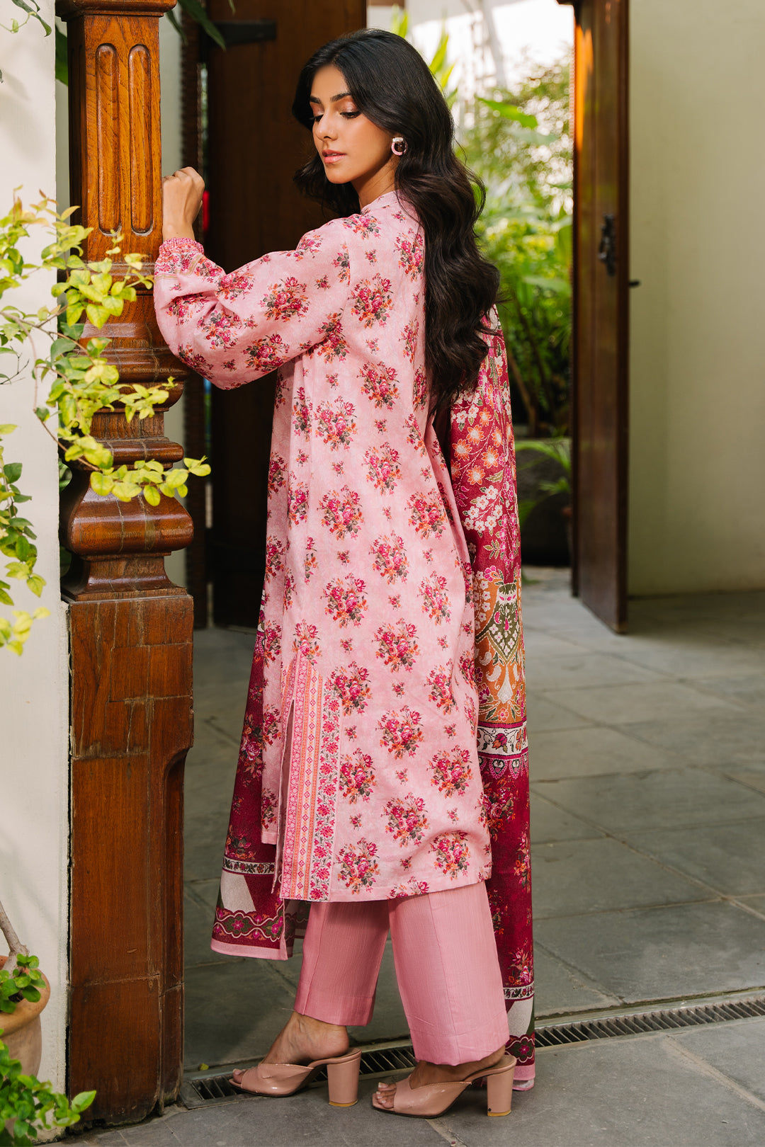 Zellbury | Unstitched 3 Piece Khaddar | Shirt Shalwar Dupatta - 0212 - House Of Hania