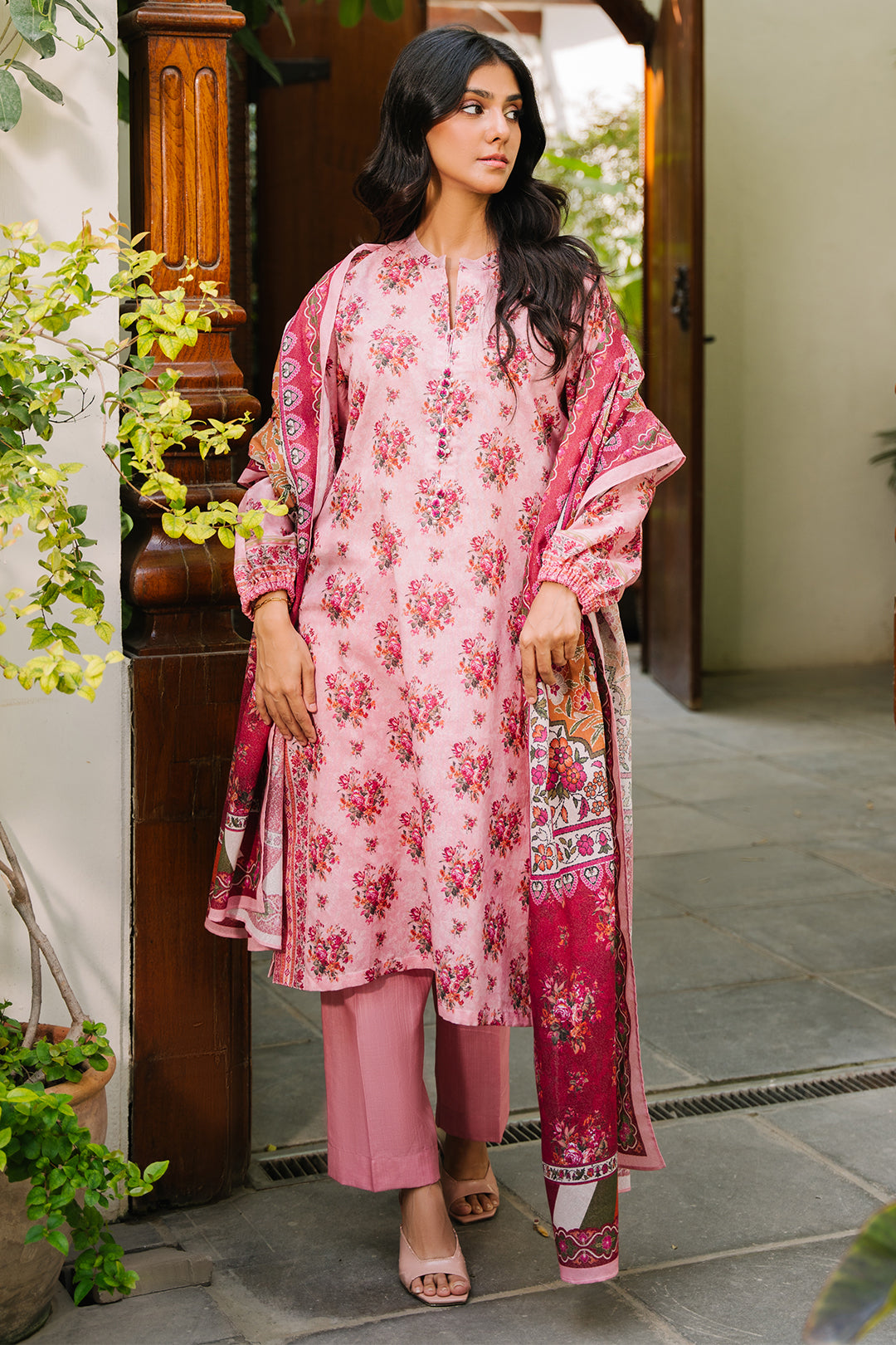 Zellbury | Unstitched 3 Piece Khaddar | Shirt Shalwar Dupatta - 0212 - House Of Hania