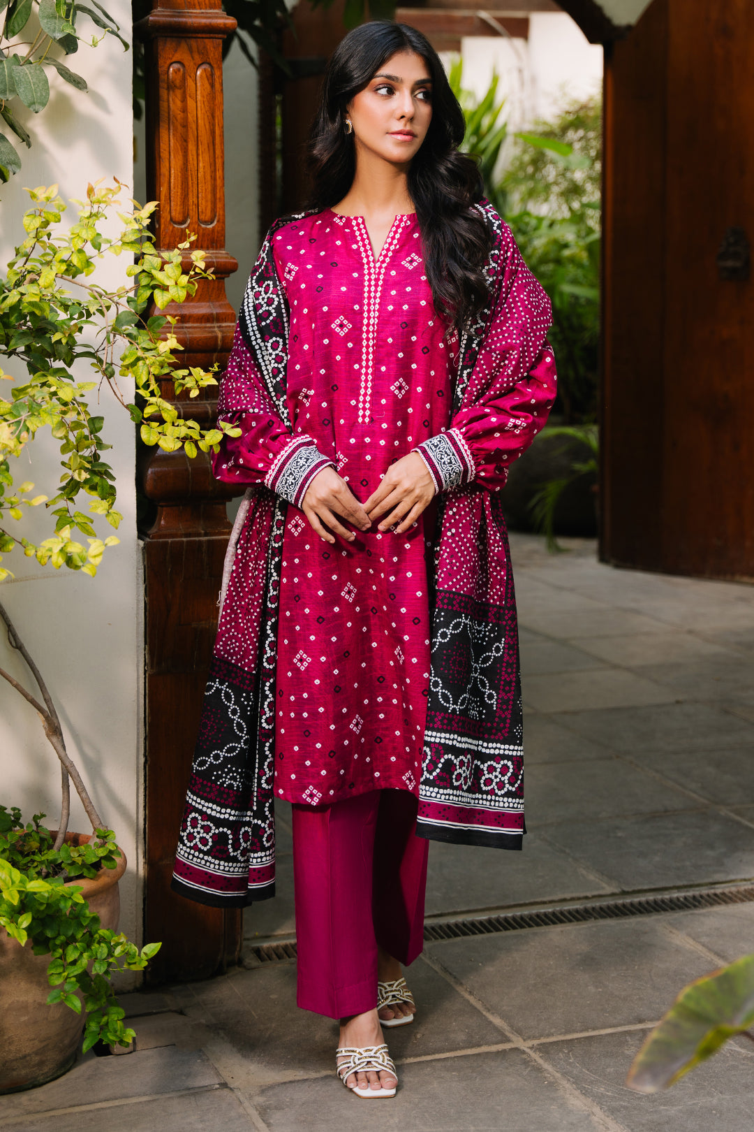 Zellbury | Unstitched 3 Piece Khaddar | Shirt Shalwar Dupatta - 0269 - House Of Hania
