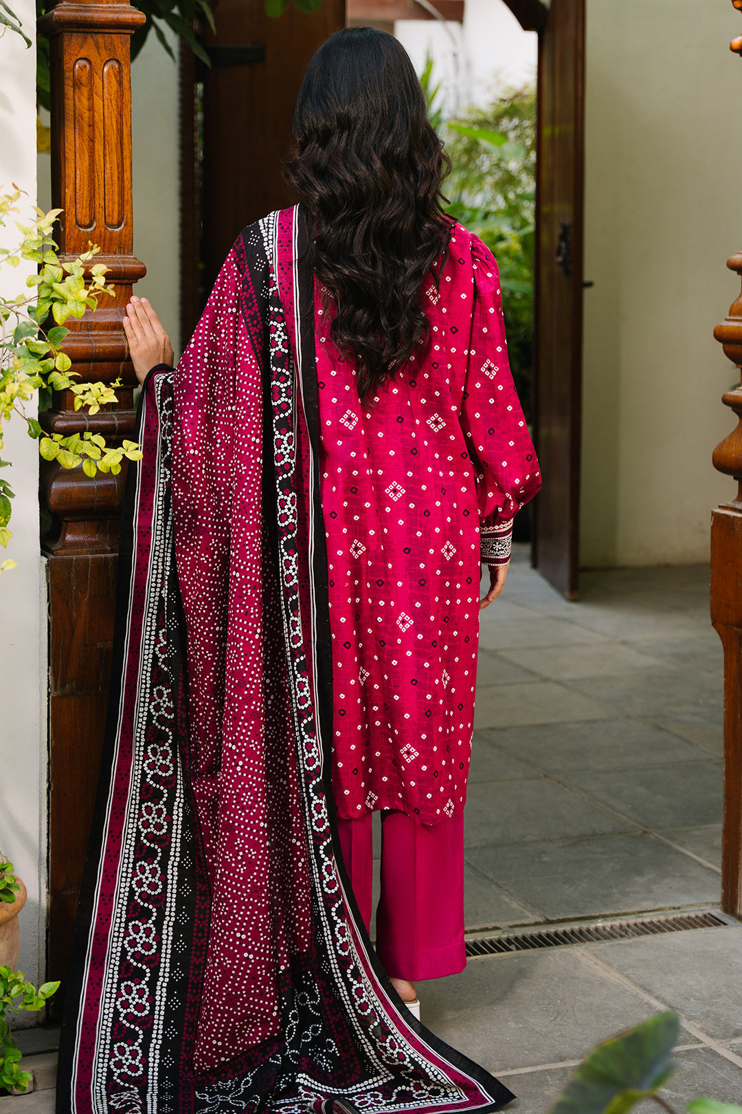 Zellbury | Unstitched 3 Piece Khaddar | Shirt Shalwar Dupatta - 0269 - House Of Hania