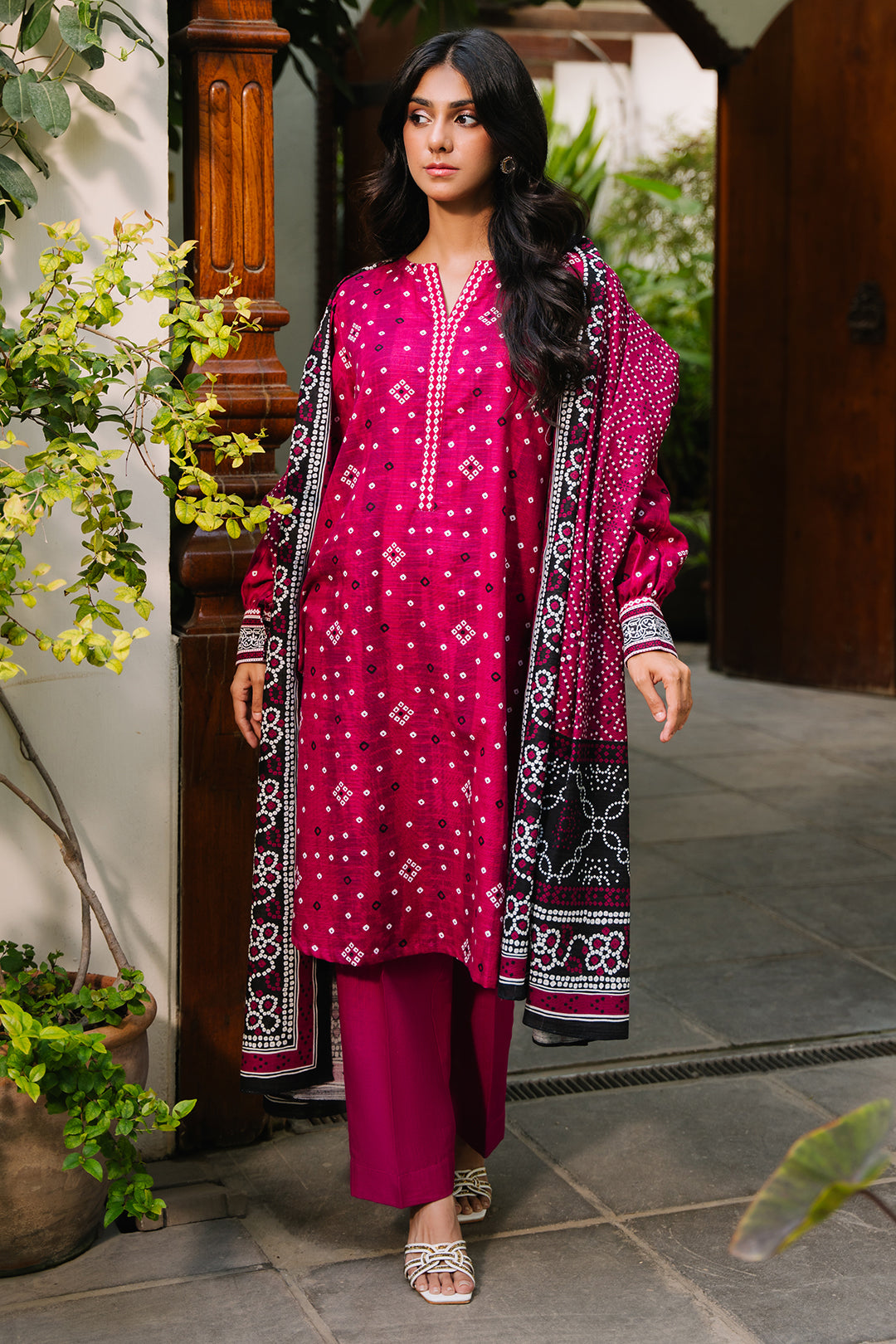 Zellbury | Unstitched 3 Piece Khaddar | Shirt Shalwar Dupatta - 0269 - House Of Hania