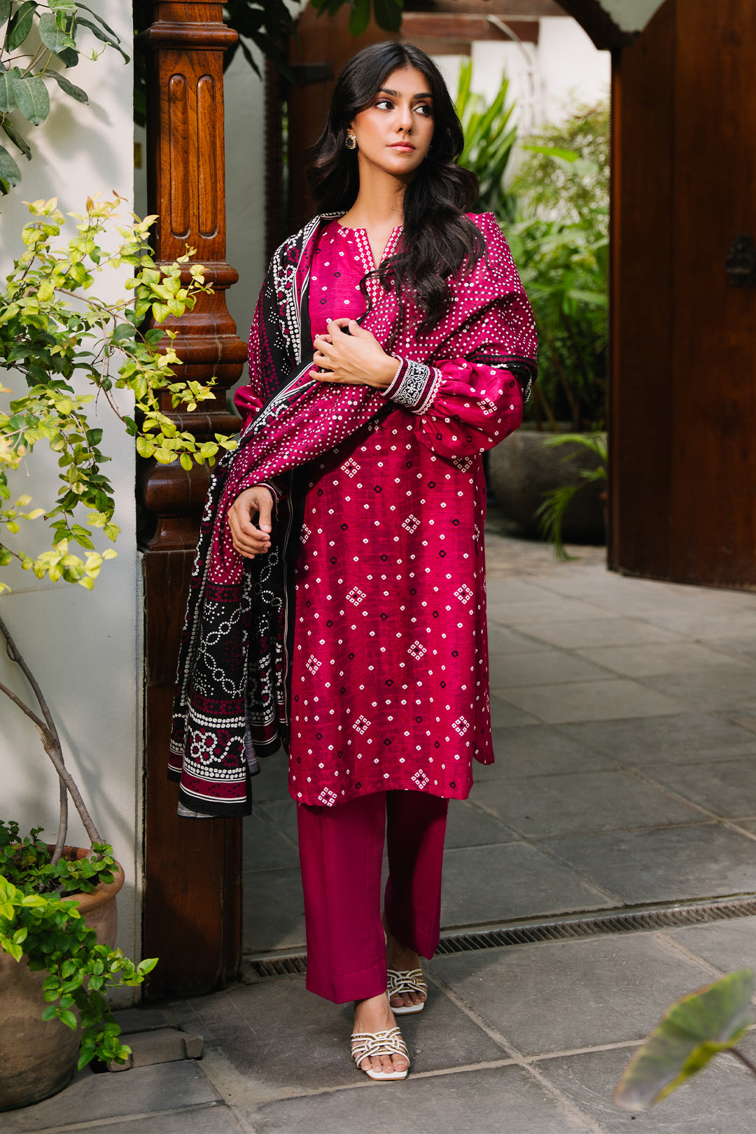 Zellbury | Unstitched 3 Piece Khaddar | Shirt Shalwar Dupatta - 0269 - House Of Hania