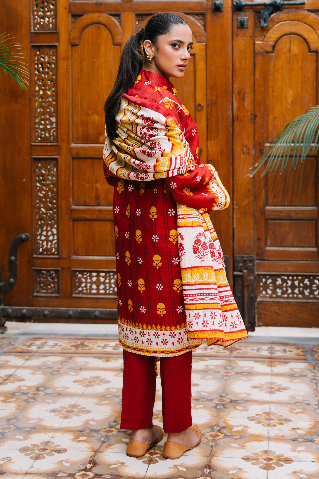 Zellbury | Unstitched 3 Piece Khaddar | Shirt Shalwar Dupatta - 0271 - House Of Hania