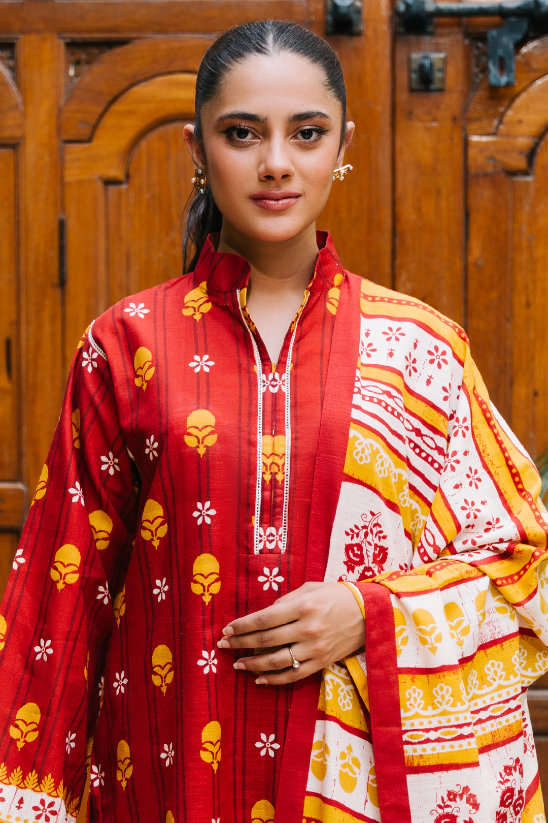 Zellbury | Unstitched 3 Piece Khaddar | Shirt Shalwar Dupatta - 0271 - House Of Hania