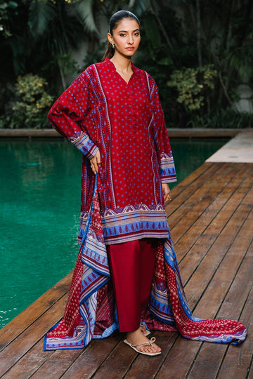 Zellbury | Unstitched 3 Piece Khaddar | Shirt Shalwar Dupatta - 0273 - House Of Hania