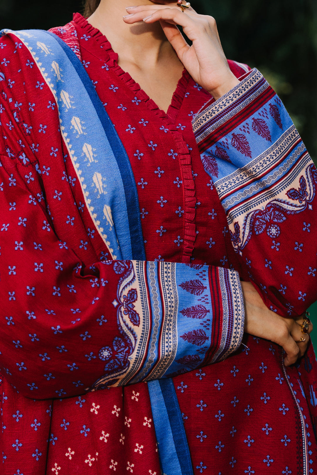 Zellbury | Unstitched 3 Piece Khaddar | Shirt Shalwar Dupatta - 0273 - House Of Hania