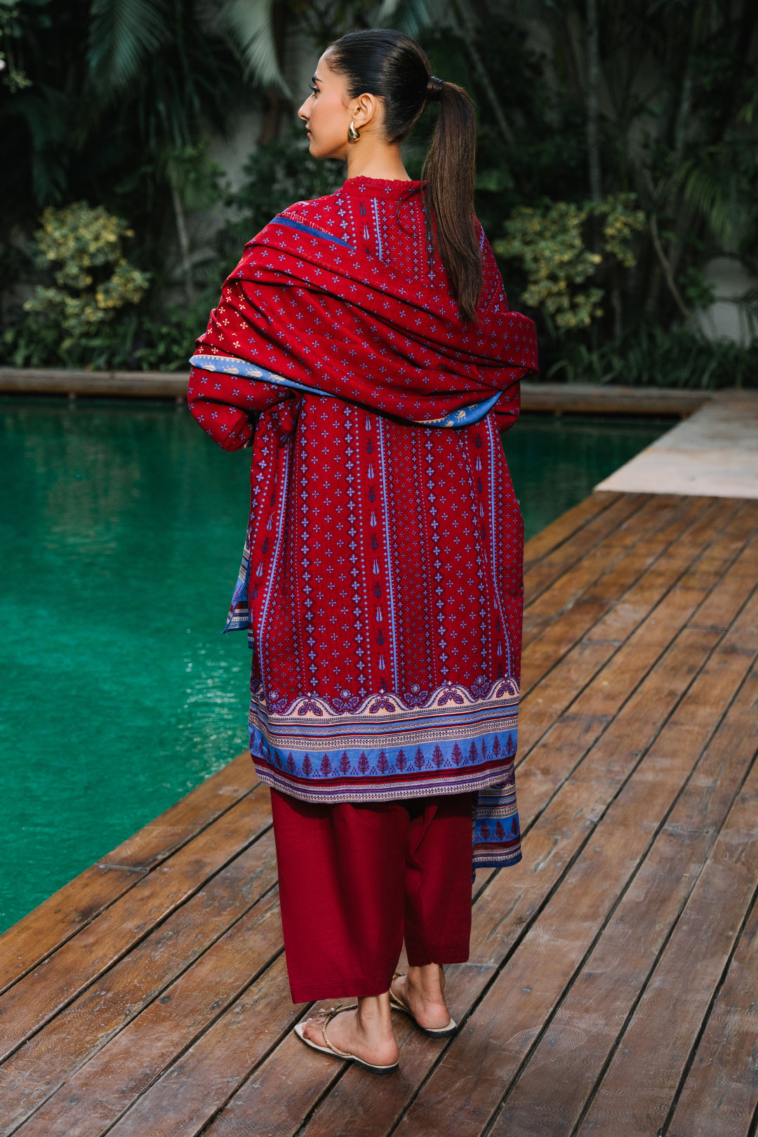 Zellbury | Unstitched 3 Piece Khaddar | Shirt Shalwar Dupatta - 0273 - House Of Hania