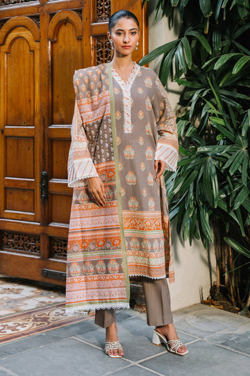 Zellbury | Unstitched 3 Piece Khaddar | Shirt Shalwar Dupatta - 0276 - House Of Hania