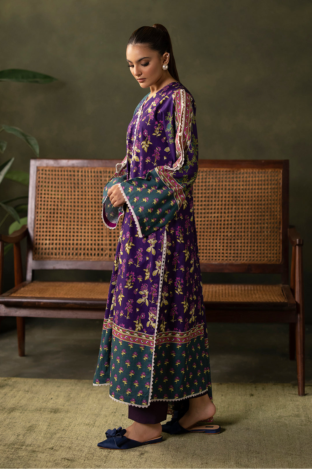 Zellbury | Unstitched 3 Piece Khaddar | Shirt Shalwar Dupatta - 0279 - House Of Hania