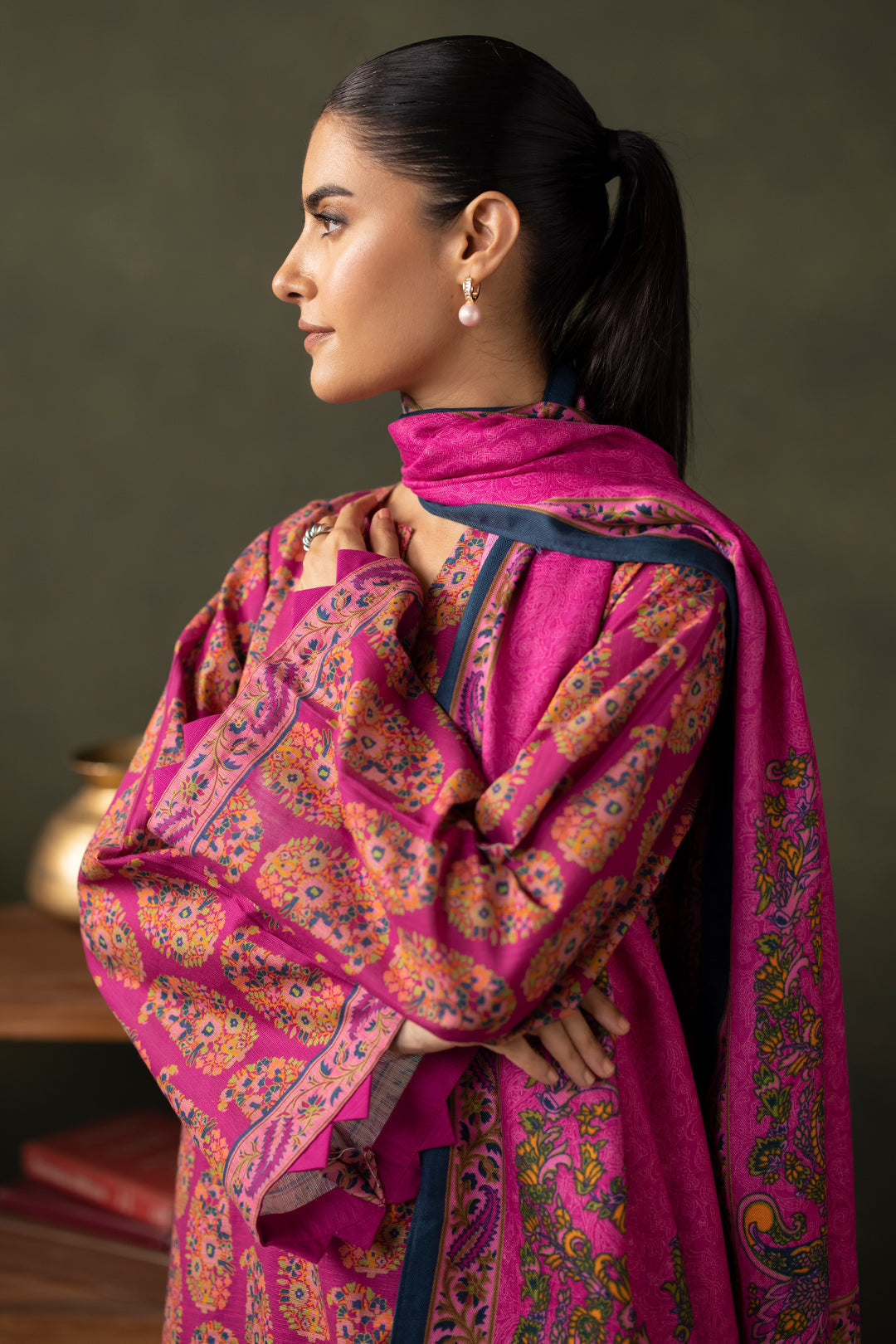 Zellbury | Unstitched 3 Piece Khaddar | Shirt Shalwar Dupatta - 0287 - House Of Hania