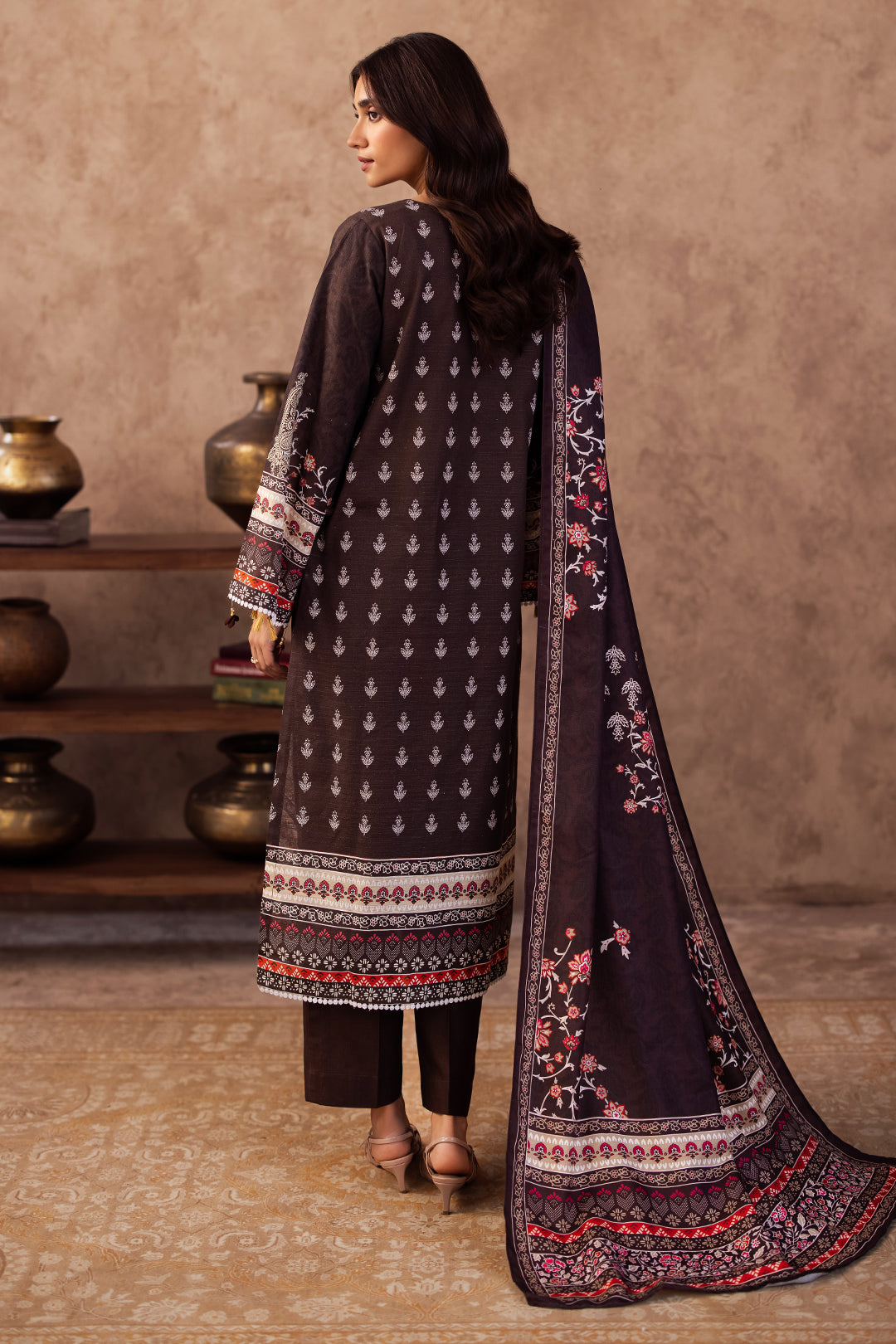 Zellbury | Unstitched 3 Piece Khaddar | Shirt Shalwar Dupatta - 0288 - House Of Hania