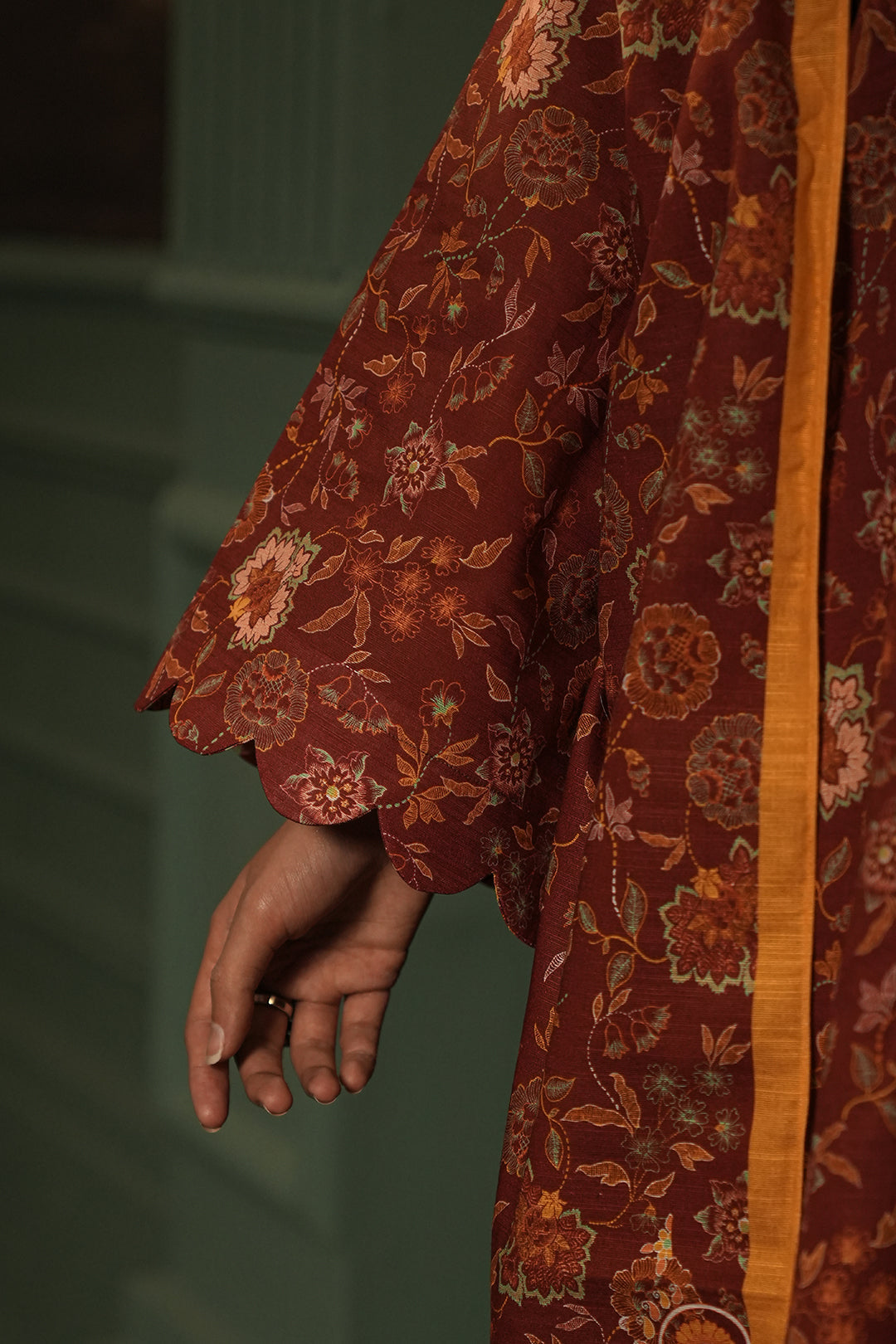 Zellbury | Unstitched 3 Piece Khaddar | Shirt Shalwar Dupatta - 0356 - House Of Hania