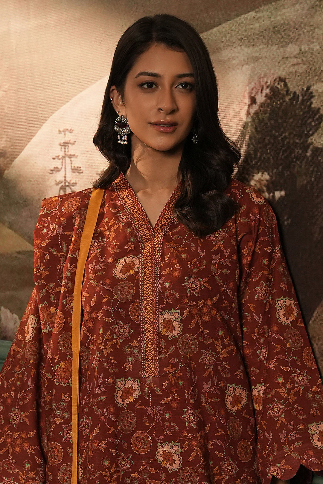 Zellbury | Unstitched 3 Piece Khaddar | Shirt Shalwar Dupatta - 0356 - House Of Hania