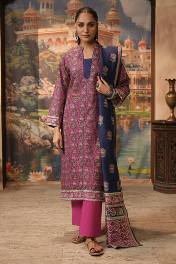 Zellbury | Unstitched 3 Piece Khaddar | Shirt Shalwar Dupatta - 0357 - House Of Hania