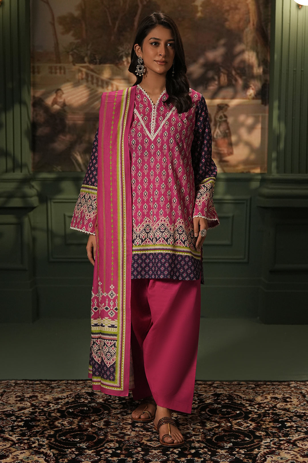 Zellbury | Unstitched 3 Piece Khaddar | Shirt Shalwar Dupatta - 0359 - House Of Hania