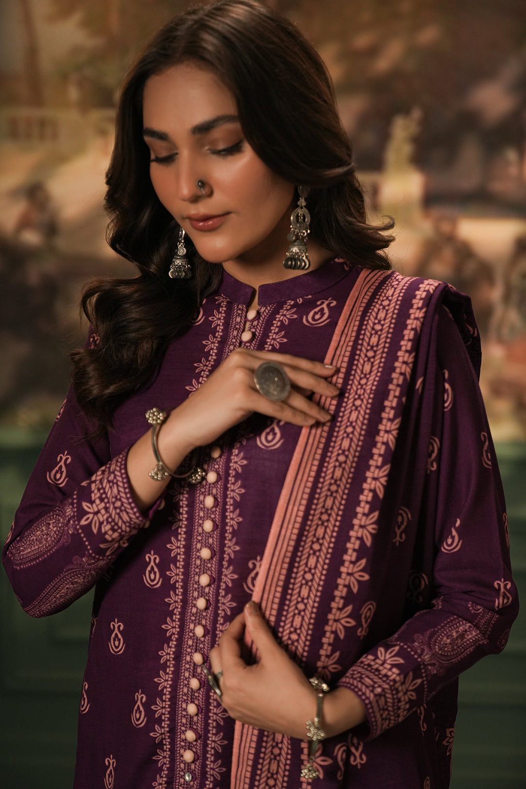 Zellbury | Unstitched 3 Piece Khaddar | Shirt Shalwar Dupatta - 0360 - House Of Hania