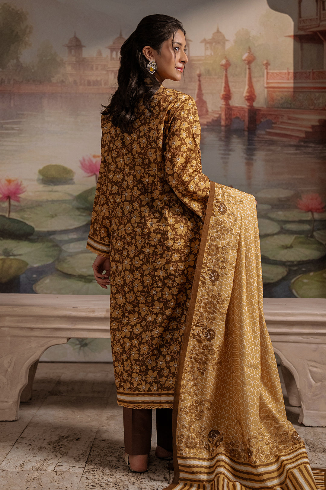 Zellbury | Unstitched 3 Piece Khaddar | Shirt Shalwar Dupatta - 0362 - House Of Hania