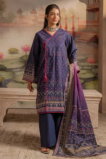 Zellbury | Unstitched 3 Piece Khaddar | Shirt Shalwar Dupatta - 0363 - House Of Hania