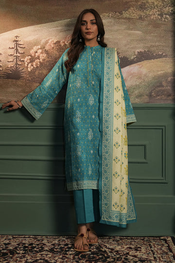 Zellbury | Unstitched 3 Piece Khaddar | Shirt Shalwar Dupatta - 0364 - House Of Hania
