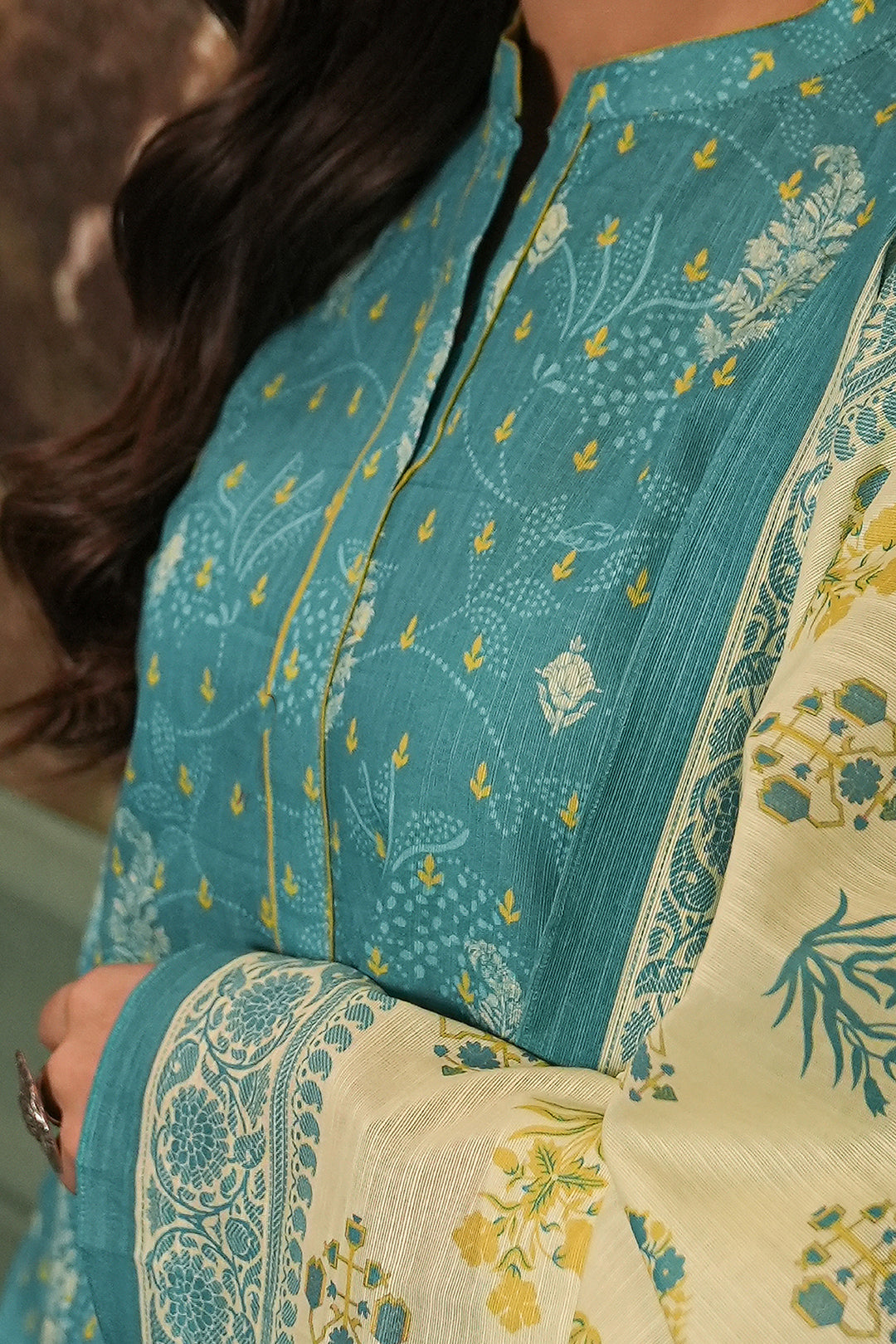 Zellbury | Unstitched 3 Piece Khaddar | Shirt Shalwar Dupatta - 0364 - House Of Hania